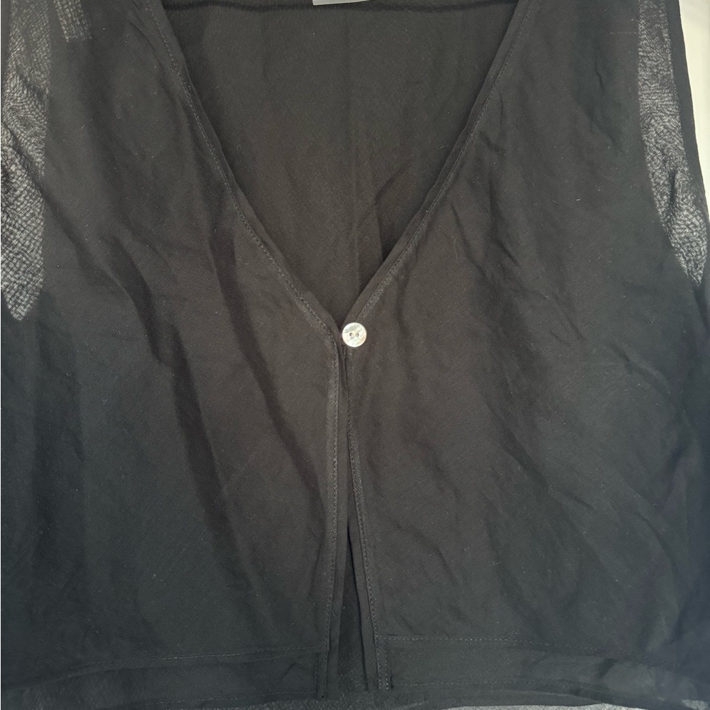Negative Button Sleeveless Top - Picture 2 of 5